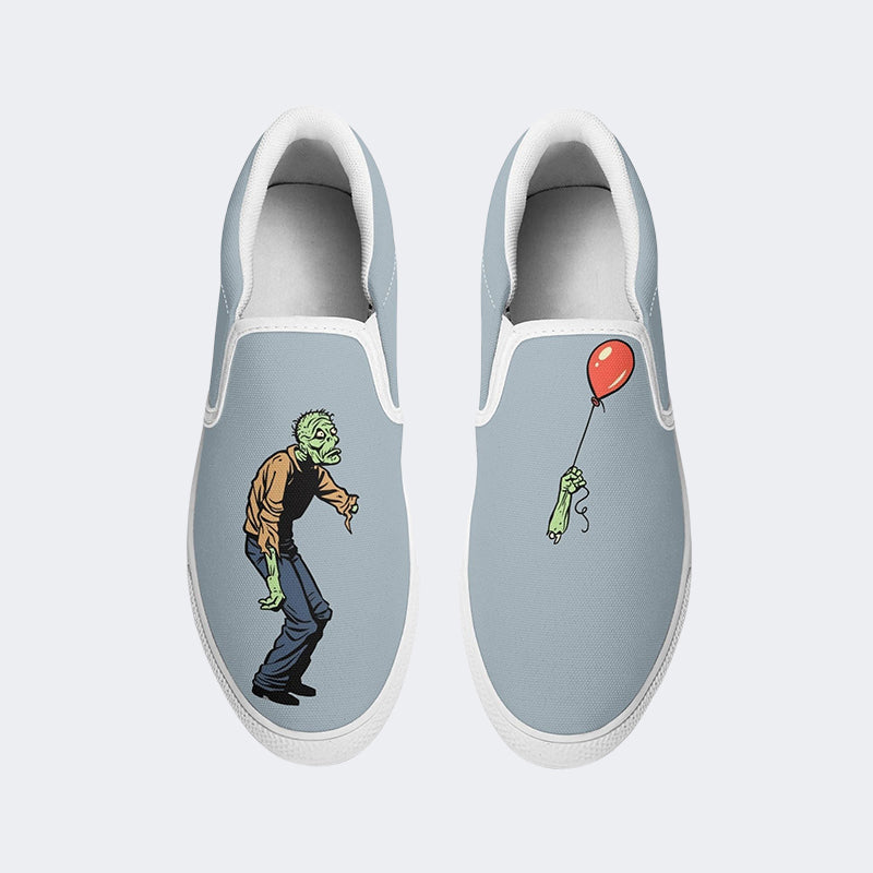 Sad Zombie and Balloon Unisex - Slip On Shoes