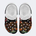 Black panther print - Fur Lined Slippers/Sandals