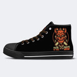 Unisex Horror Skull Print - High Top Canvas