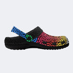 Maze Line Art - Fur Lined Slippers/Sandals