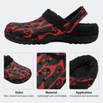 Red Gothic Ghost - Fur Lined Slippers/Sandals
