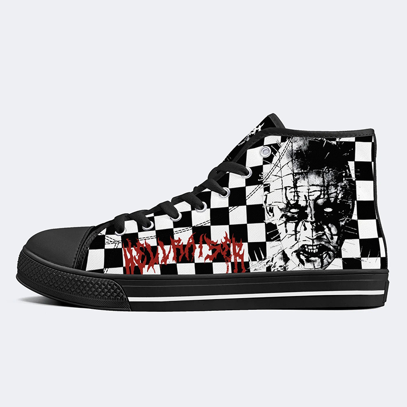 Unisex Black Metal Pinhead Print - High Top Canvas