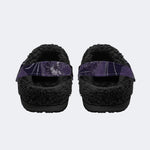 Purple Bat Floral - Fur Lined Slippers/Sandals