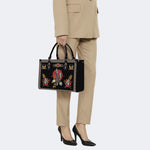 Vintage Eagle Print - Leather Handbag
