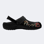 Unisex Dragon Print- Fur Lined Slippers/Sandals