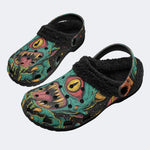 Cosmic Monster Face - Fur Lined Slippers/Sandals