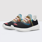 Lips&Earth&Rainbow Print Mesh Knit Sneakers