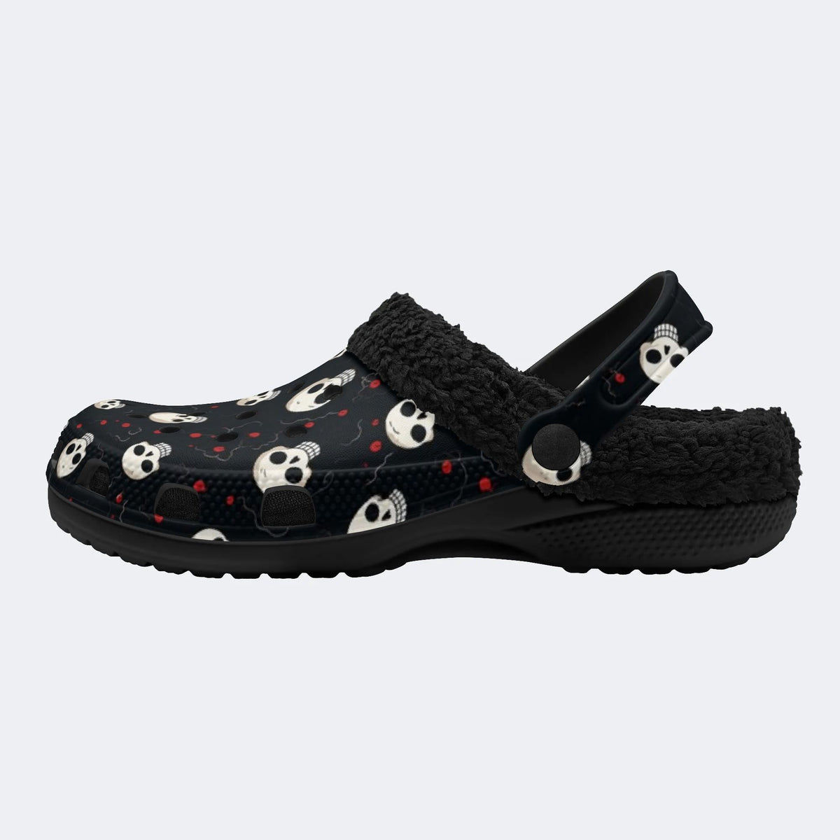 Cartoon Skulls - Fur Lined Slippers/Sandals