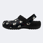 Cartoon Skulls - Fur Lined Slippers/Sandals