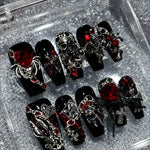 Dark Skull Bloody Mary Press On Nails