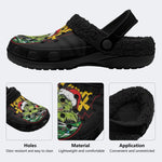 Gothmas Grinch Print - Fur Lined Slippers/Sandals