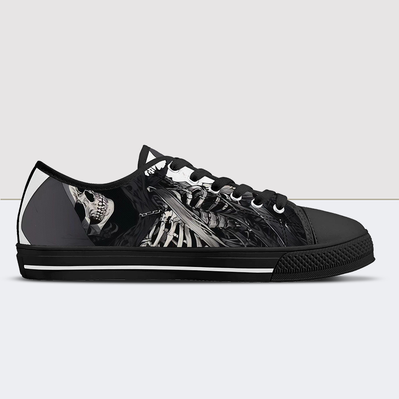 Lone Ranger Skull Low Top Canvas Shoes