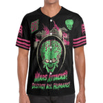 Mars Alien Invader - Men's Short Sleeve Baseball Jersey