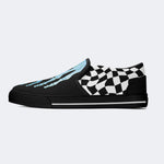 Blue Gradient Skeleton Toes Skull - Slip On Shoes