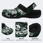 Moth Skull Chain Flower - Fur Lined Slippers/Sandals