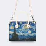 Starry Night Cypress Tree Print Handbag Factory Direct Sales