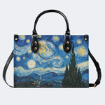 Starry Night Cypress Tree Print Handbag Factory Direct Sales