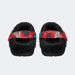 Unisex Ink Print - Fur Lined Slippers/Sandals