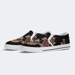 Death Moth Vintage Print - Slip On Shoes