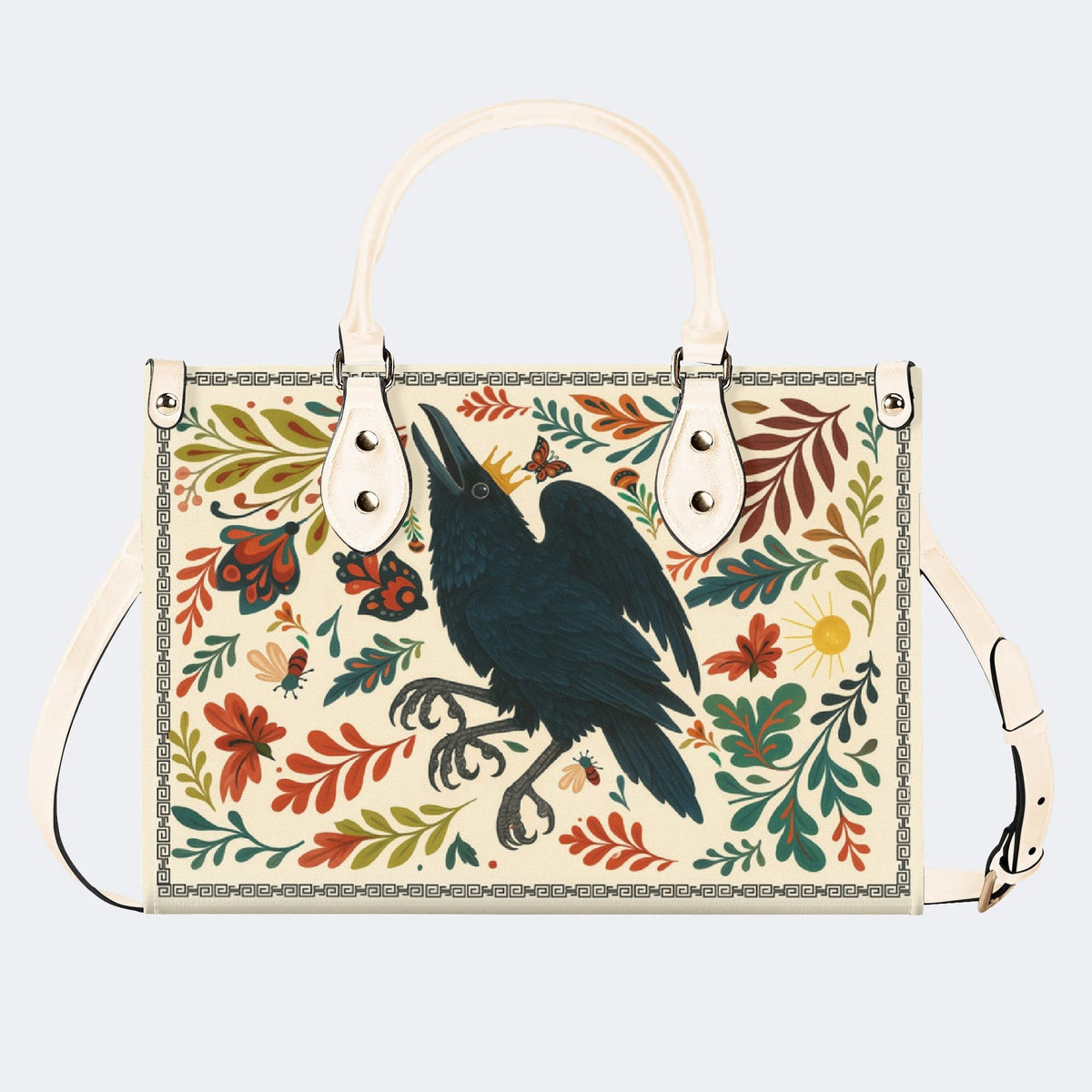 Three-Legged Golden Crow - Leather Handbag