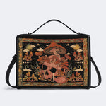 Mushroom Parasitic Skull - Leather Satchel Bag