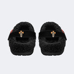 Retro Cowboy Skull Print - Removable Fur Lined Slippers/Sandals