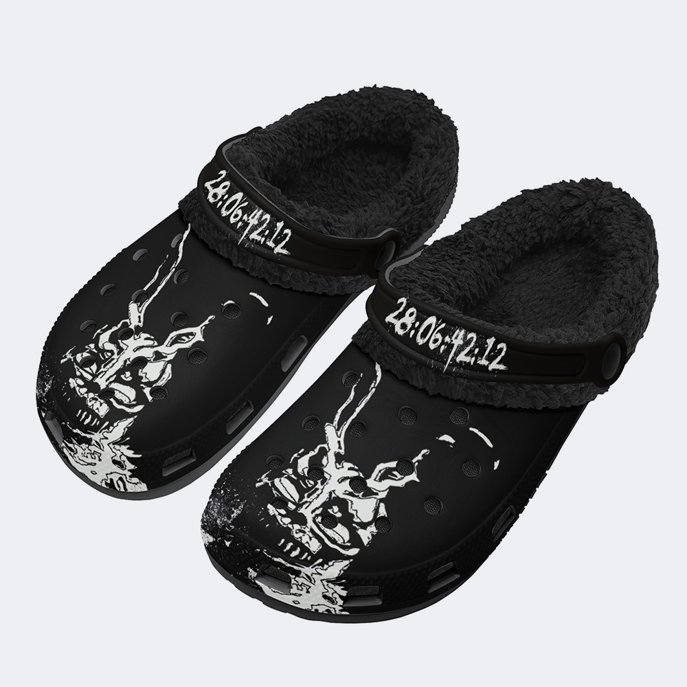 Unisex 28:06:42:12 Art Print - Fur Lined Slippers/Sandals