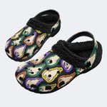 Spooky Color Ghost - Fur Lined Slippers/Sandals