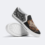 Skull With Sunflowers Art Print - Slip On Shoes