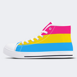 Pansexual Flag High Top Canvas Shoes