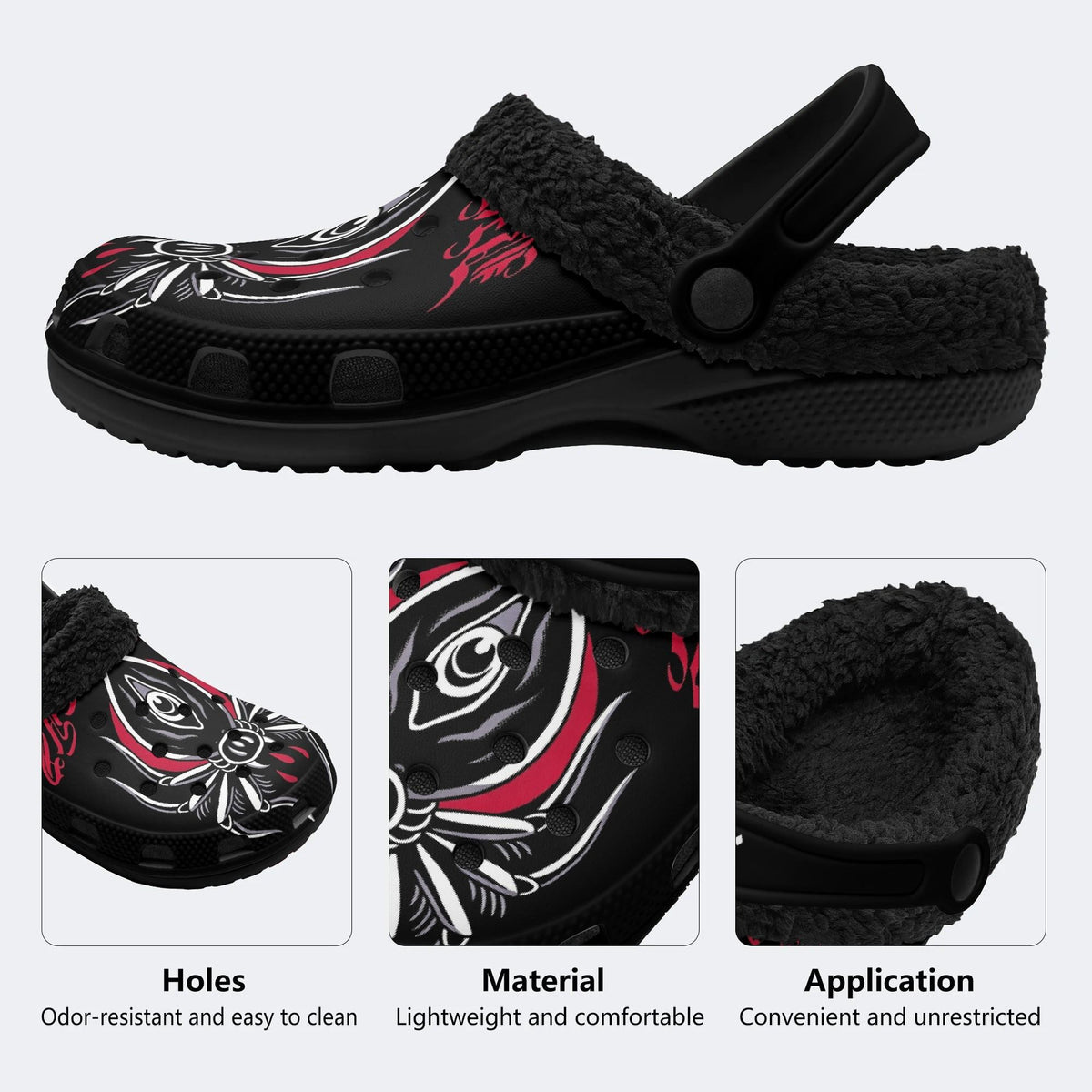 Gothic Specter Spider - Fur Lined Slippers/Sandals