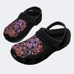 Gothic Grim Reaper Horror - Fur Lined Slippers/Sandals