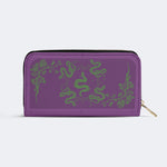 Inscribed Viper Print - Leather Wallet