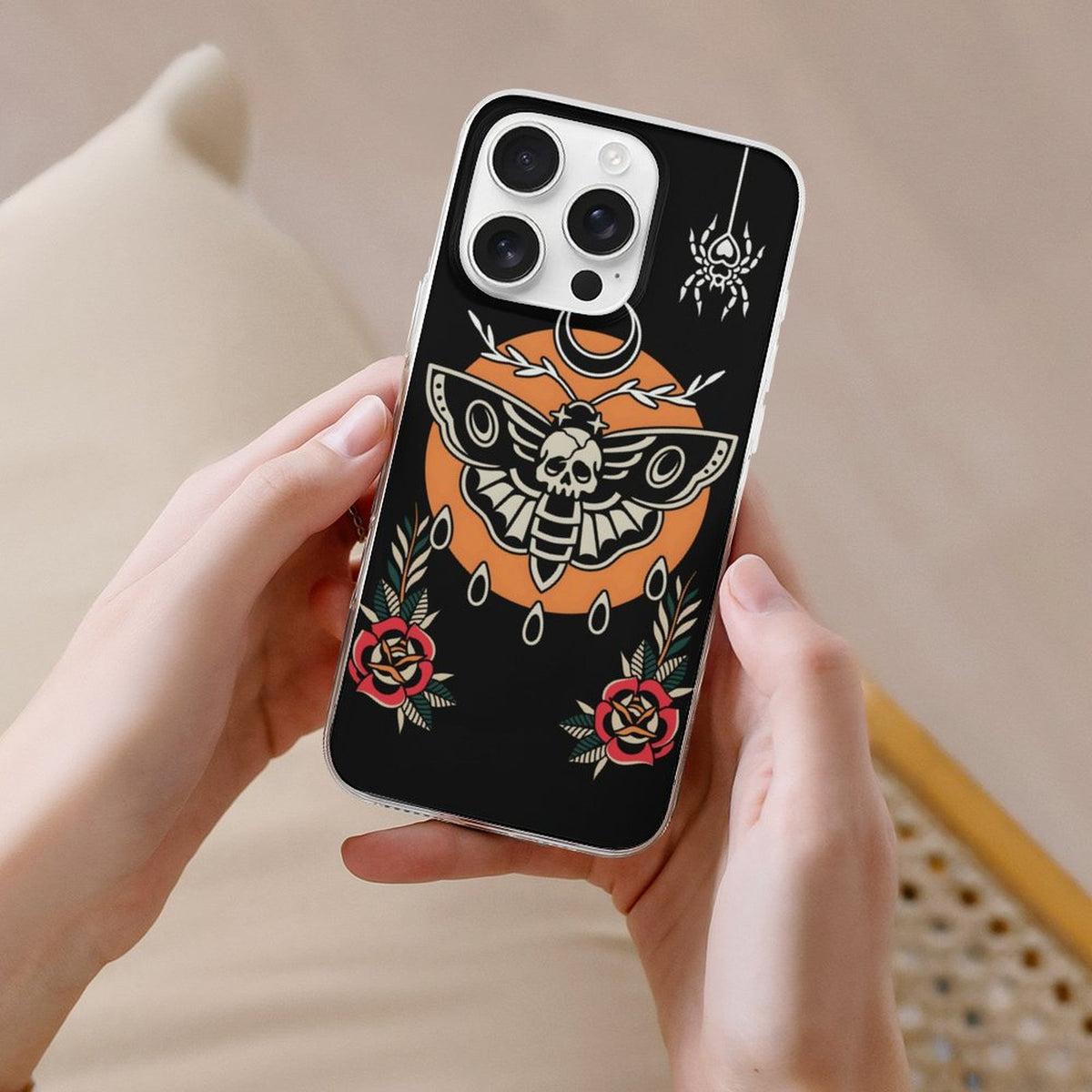 Death Moth Vintage Print - Phone Case