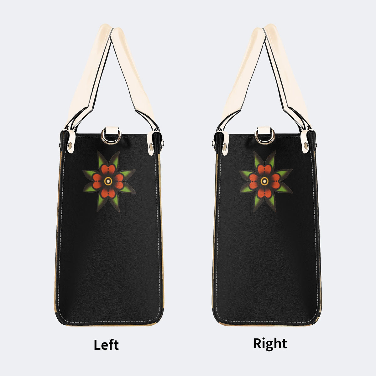 Traditional Tattoo Print - Leather Handbag