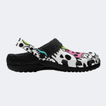 Pop Art Skull Pattern - Fur Lined Slippers/Sandals