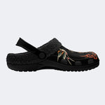 Old School Eagle&Snake&Skull Print - Fur Lined Slippers/Sandals