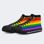 Philadelphia Pride Flag High Top Canvas Shoes