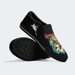 Unisex Horror Skull Print - Slip On Shoes