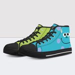 Monstros Blau/Grün High Top Canvas Schuhe