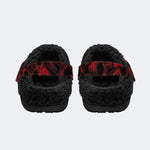 Gothic Red Skull Pack - Fur Lined Slippers/Sandals
