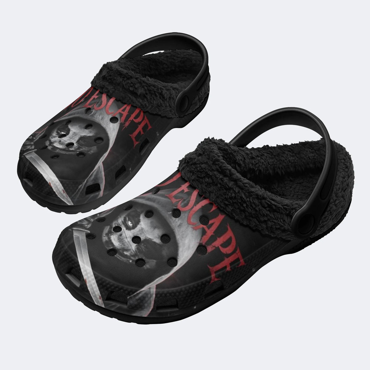 Grim Reaper No Escape - Fur Lined Slippers/Sandals