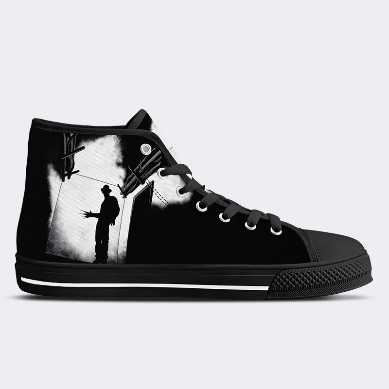 Unisex Horrorfilm-Druck - High Top Canvas