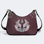 Trivia Moth Print - Leather Crossbody Bag