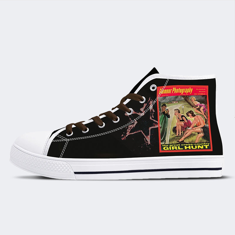 Unisex Mädchen Jagd Druck - High Top Canvas