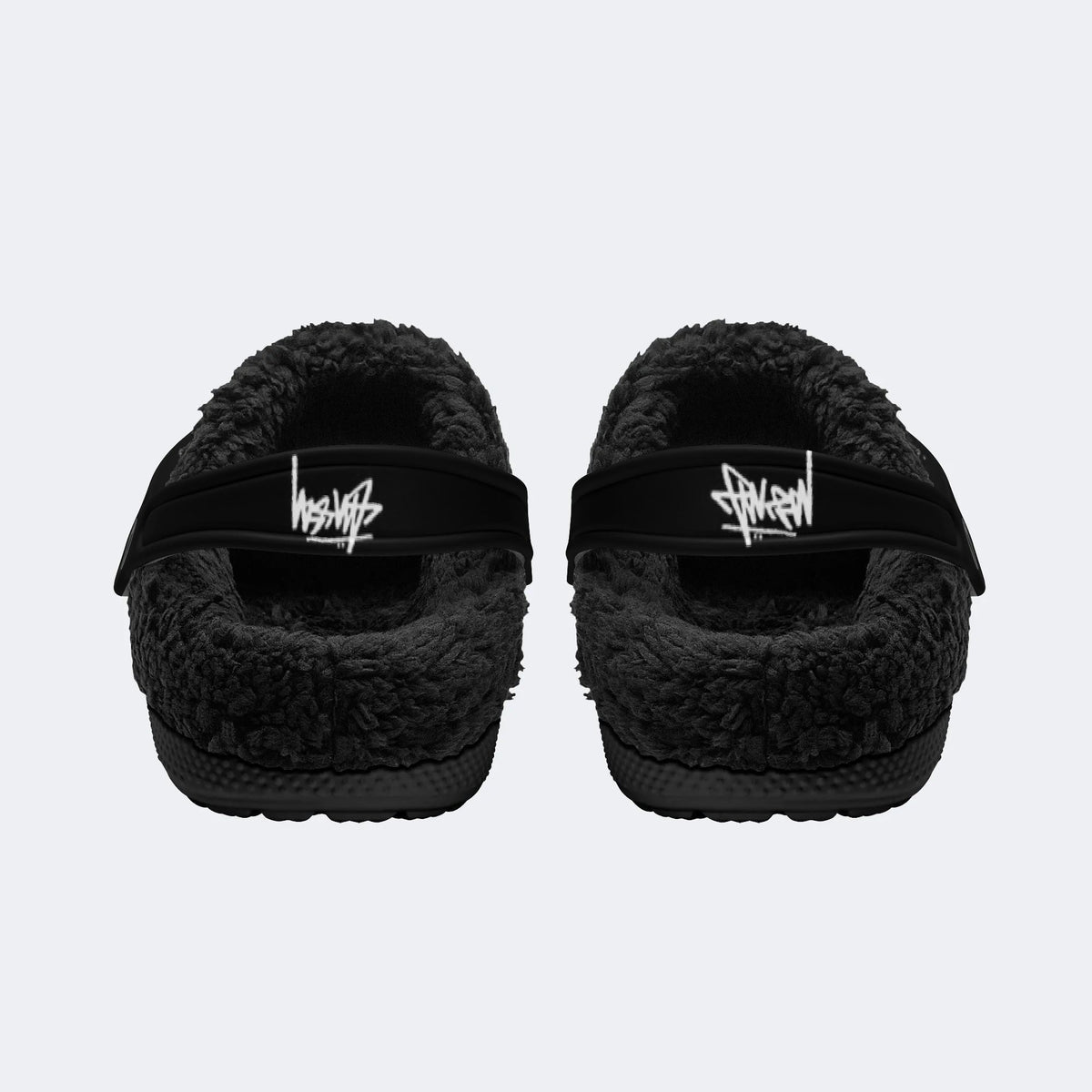 Punk Headphone Dinosaur - Fur Lined Slippers/Sandals