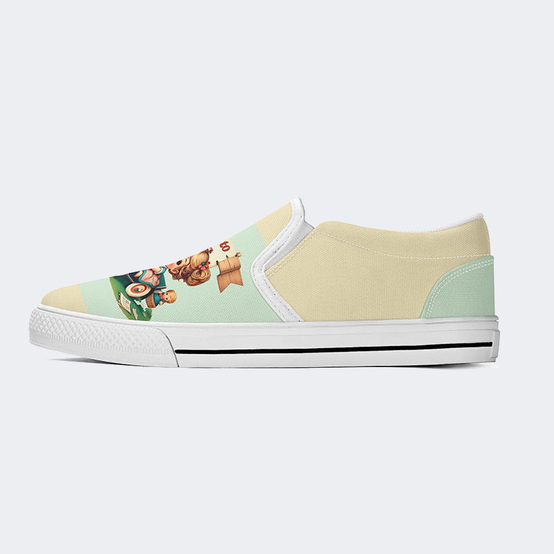 Funny Retro Art Print - Slip On Shoes