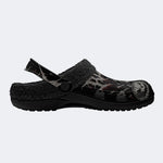 Spooky Skull Bat - Fur Lined Slippers/Sandals