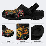 Monster Head Print - Fur Lined Slippers/Sandals
