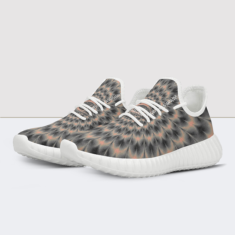 3D Eyes Print Mesh Knit Sneakers